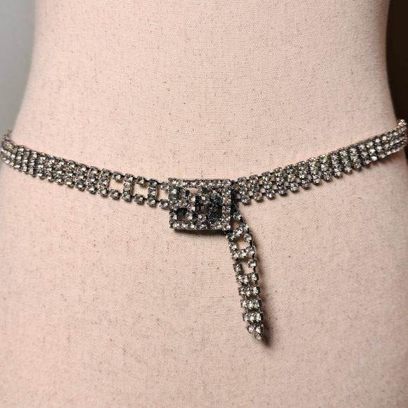 Vintage Accessories - Vintage Sparkly Rhinestone Belt
